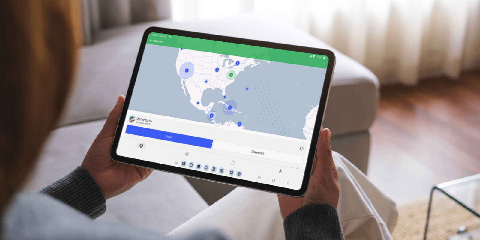 NordVPN en una tablet