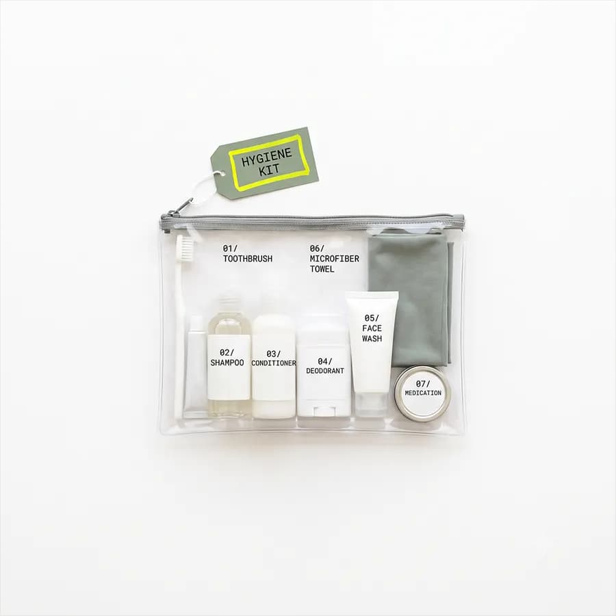 Kit d'hygiène de voyage